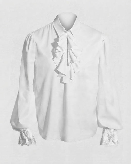 Damen Rüschbluse mit elegantem Kragenbereich Shop Nory