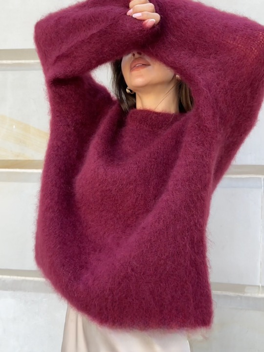 weicher Mohair-Strickpullover