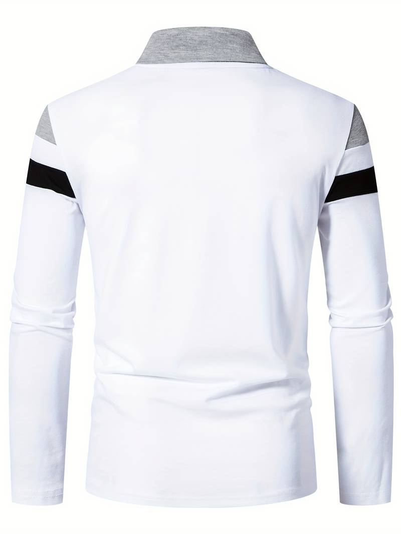 langärmliges poloshirt mit reißverschluss