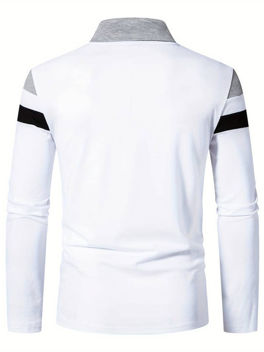 langärmliges poloshirt mit reißverschluss