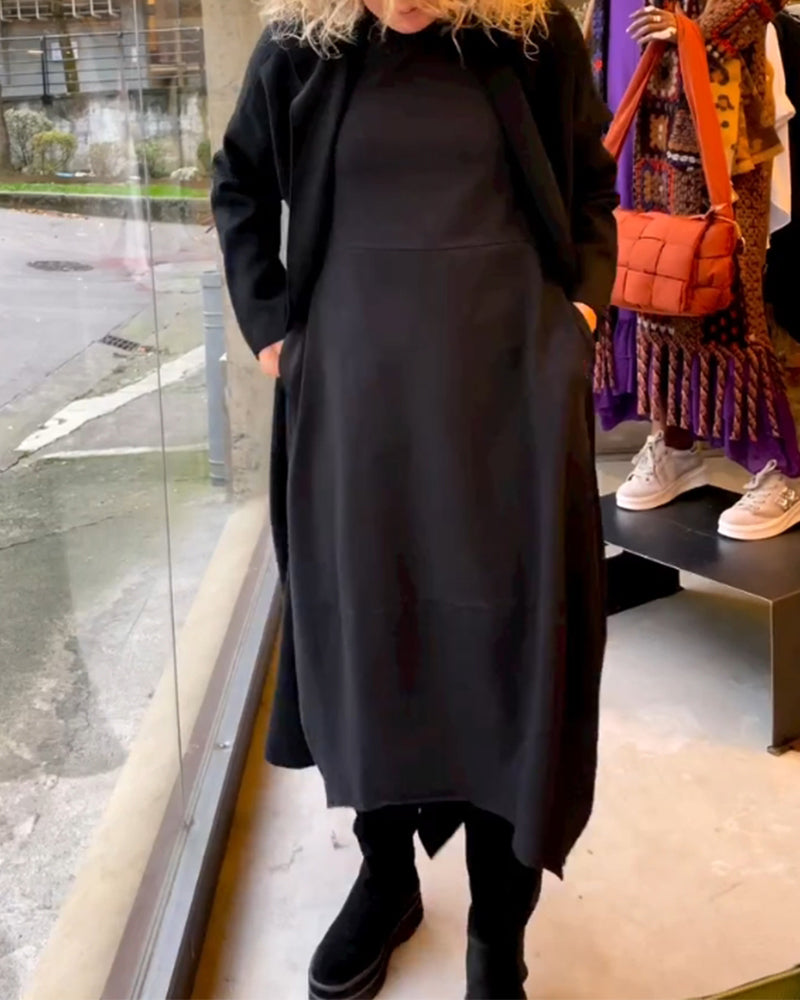 Einfarbiges Kleid