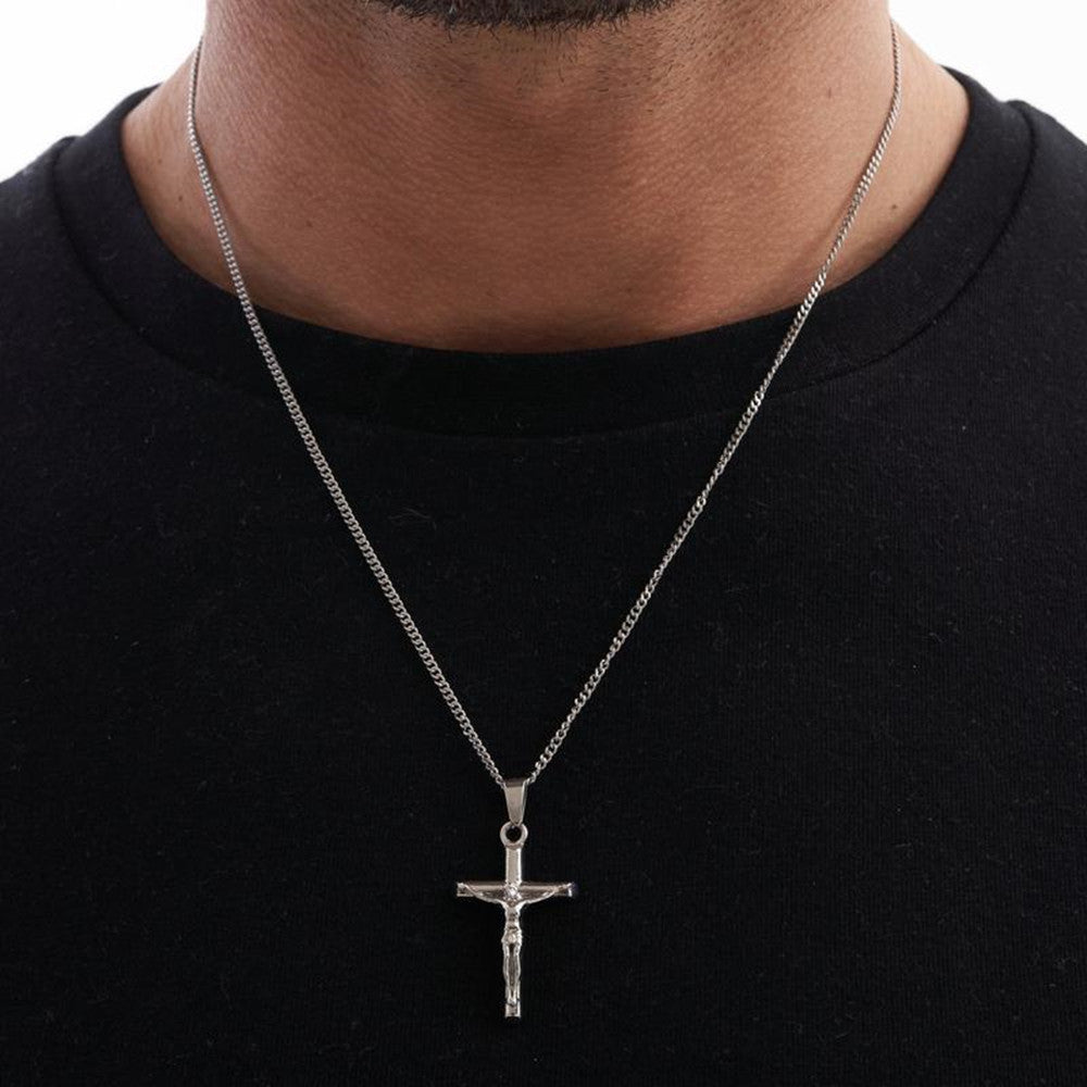 Unisex Kreuz Halskette "Cross" in Edelstahl | Shop Nory