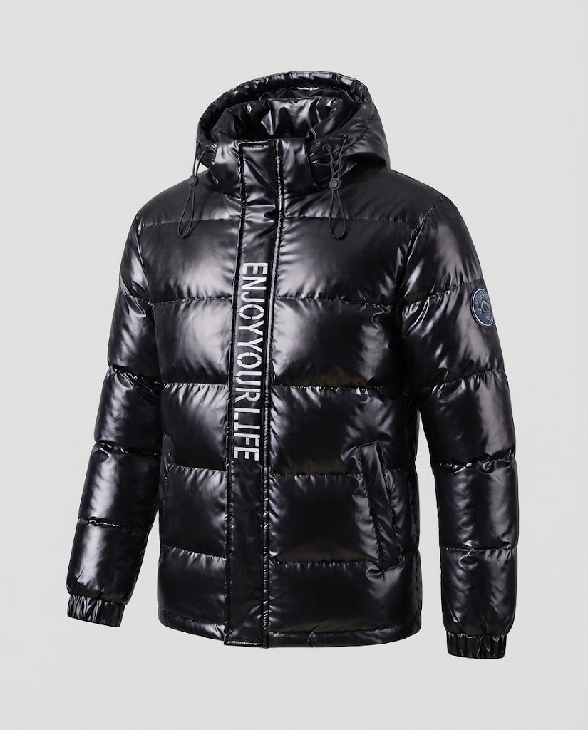 Herren Hochglänzende Steppjacke Shop Nory
