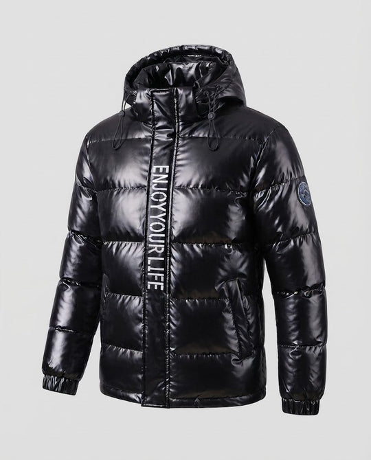 Herren Hochglänzende Steppjacke Shop Nory