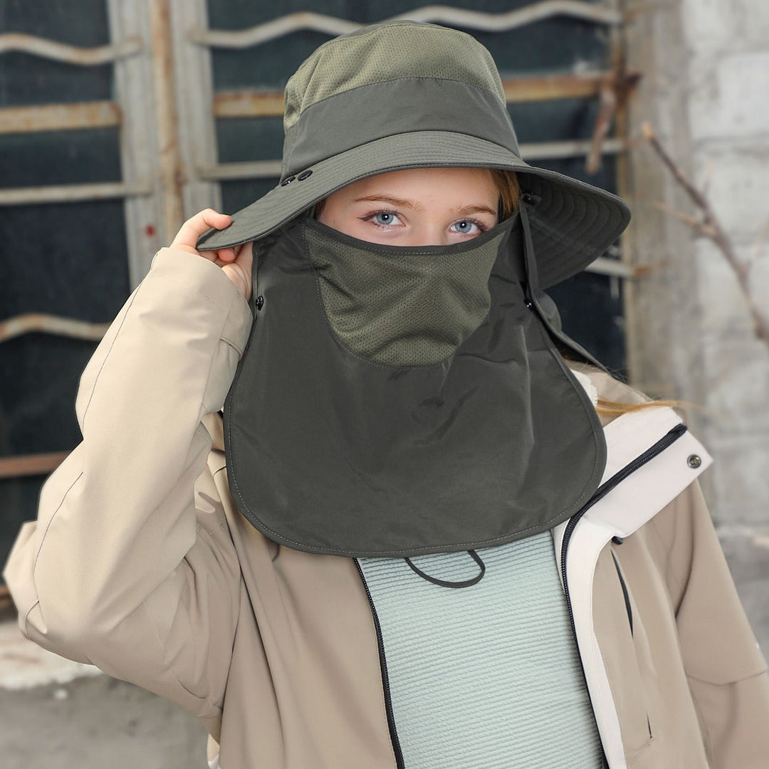 Shopnory | Vollabdeckung Gesicht Sonnenschutz Maske im Freien UV Eimer Hut