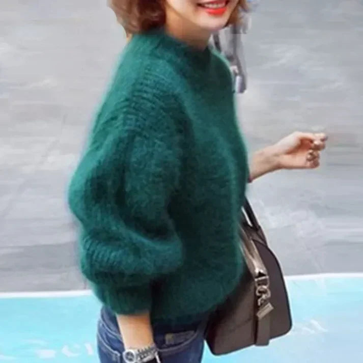 Weinlese Angora Pullover
