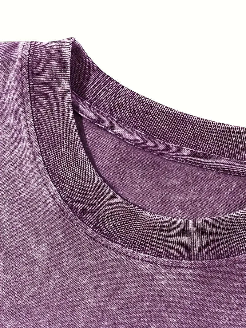 Baumwoll-T-Shirt mit Rundhalsausschnitt