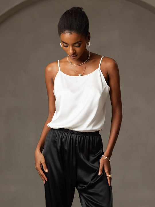 Seide Entspannt Spaghettiträger Camisole Top