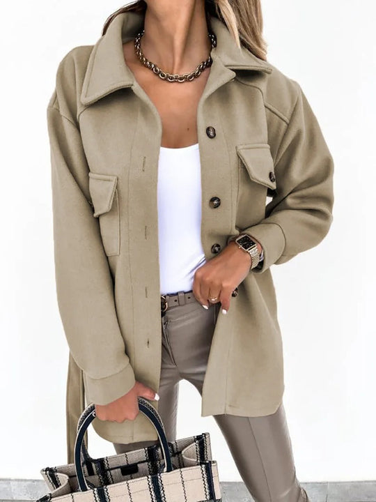 Sommerjacke Leichtes Woll Langjacke