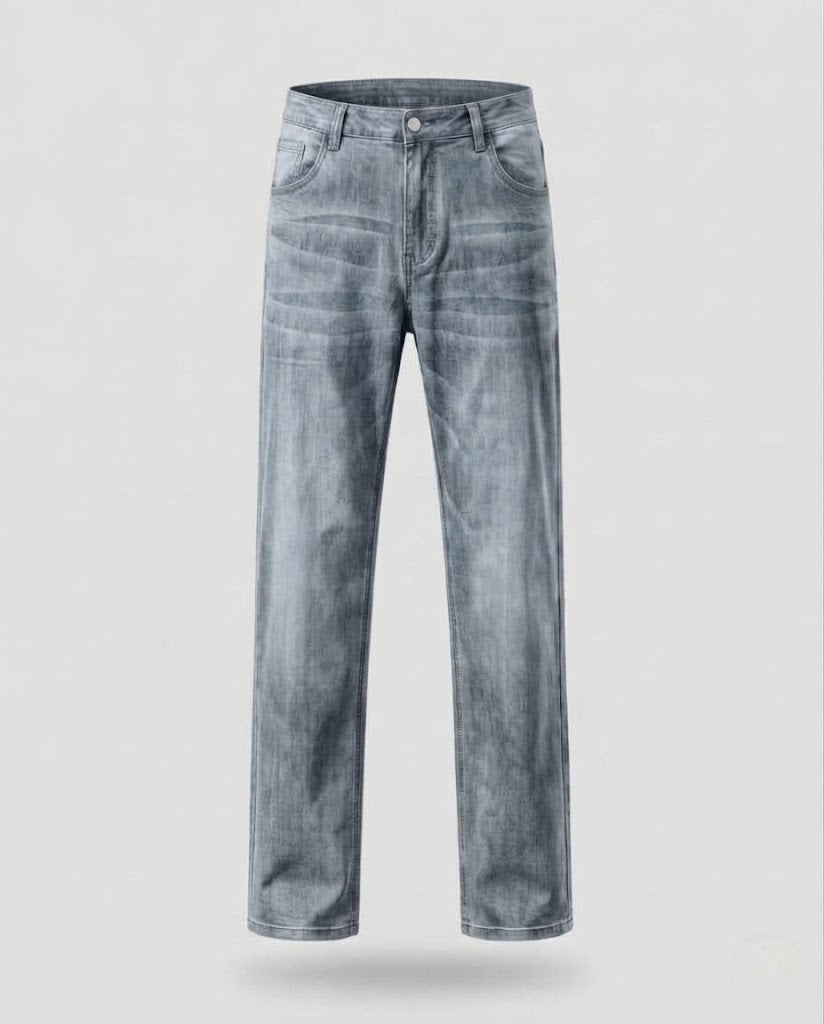 Herren Relaxed-Fit Denim-Hose mit extra weitem Bein und elastischem Komfortbund Shop Nory