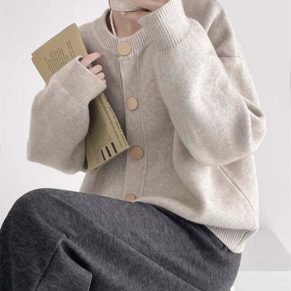 Strickjacke mit Knopfverschluss für Damen