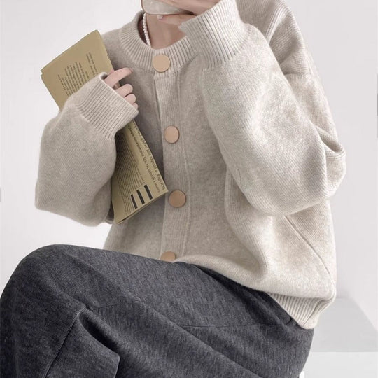 Strickjacke mit Knopfverschluss für Damen