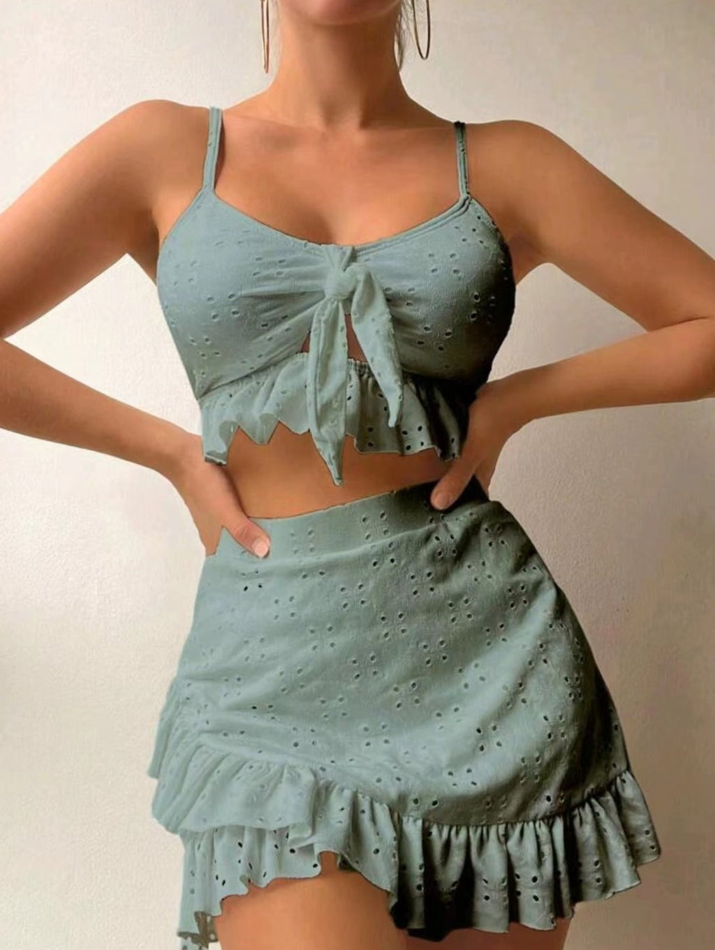 Split Badeanzug Hüftrock