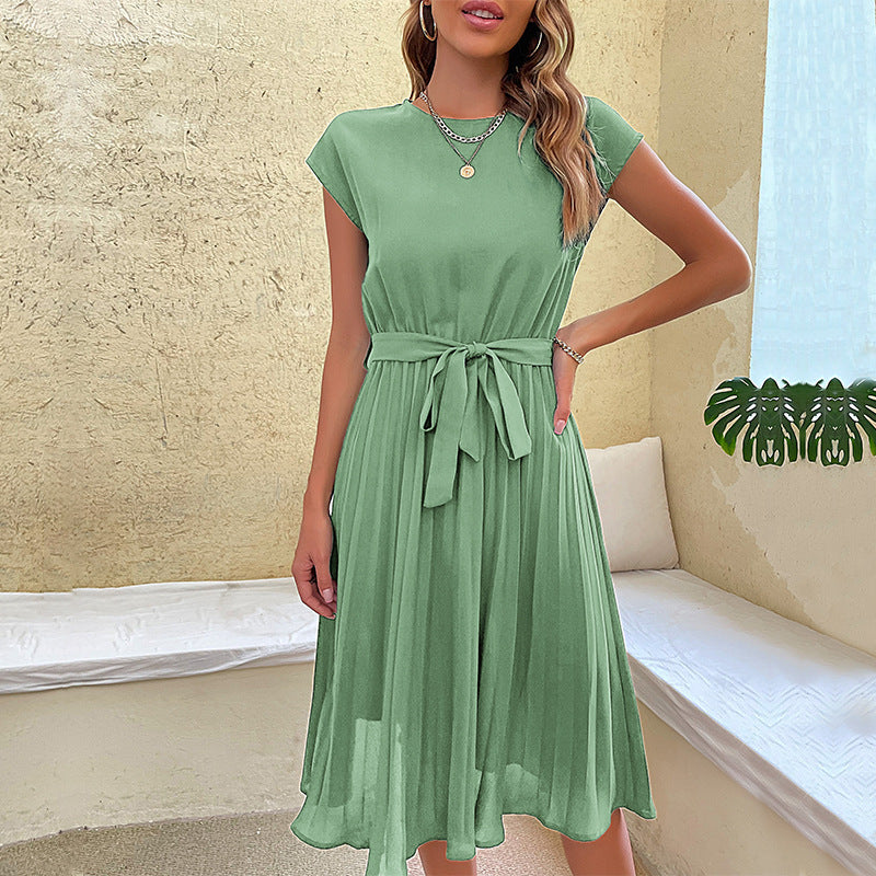 Mint Green Pleated Dress