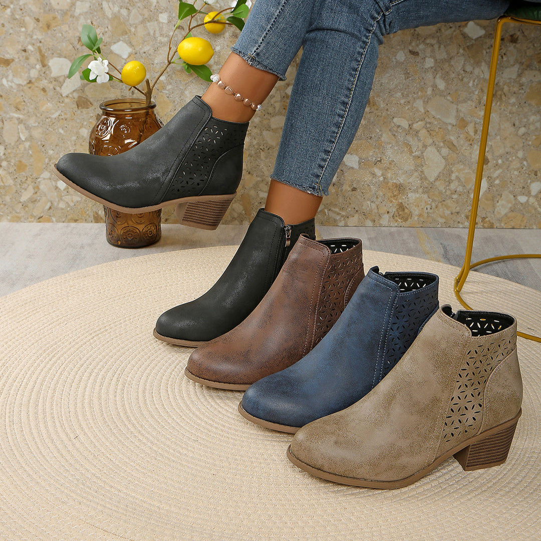 Damen-Stiefeletten aus Leder, orthopädisch & komfortabel