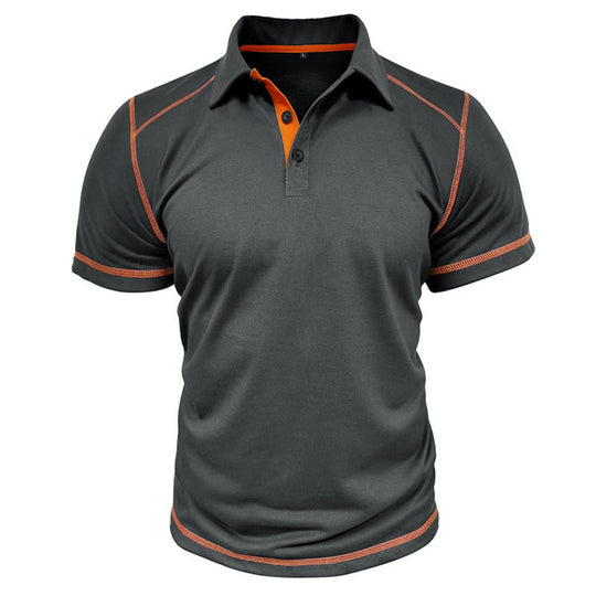 Kurzärmeliges Poloshirt zum Spleißen