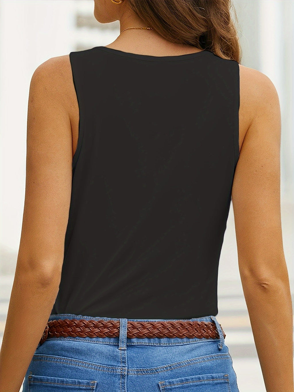 Tank Top mit V-Ausschnitt und Wellenschliff Stilvoll und Bequem für Den Sommer