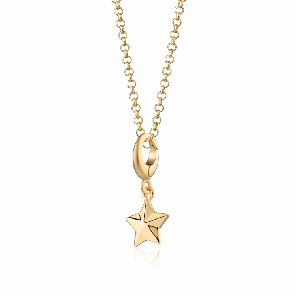 Gold Facettierter Stern Charm Halskette | Shop Nory