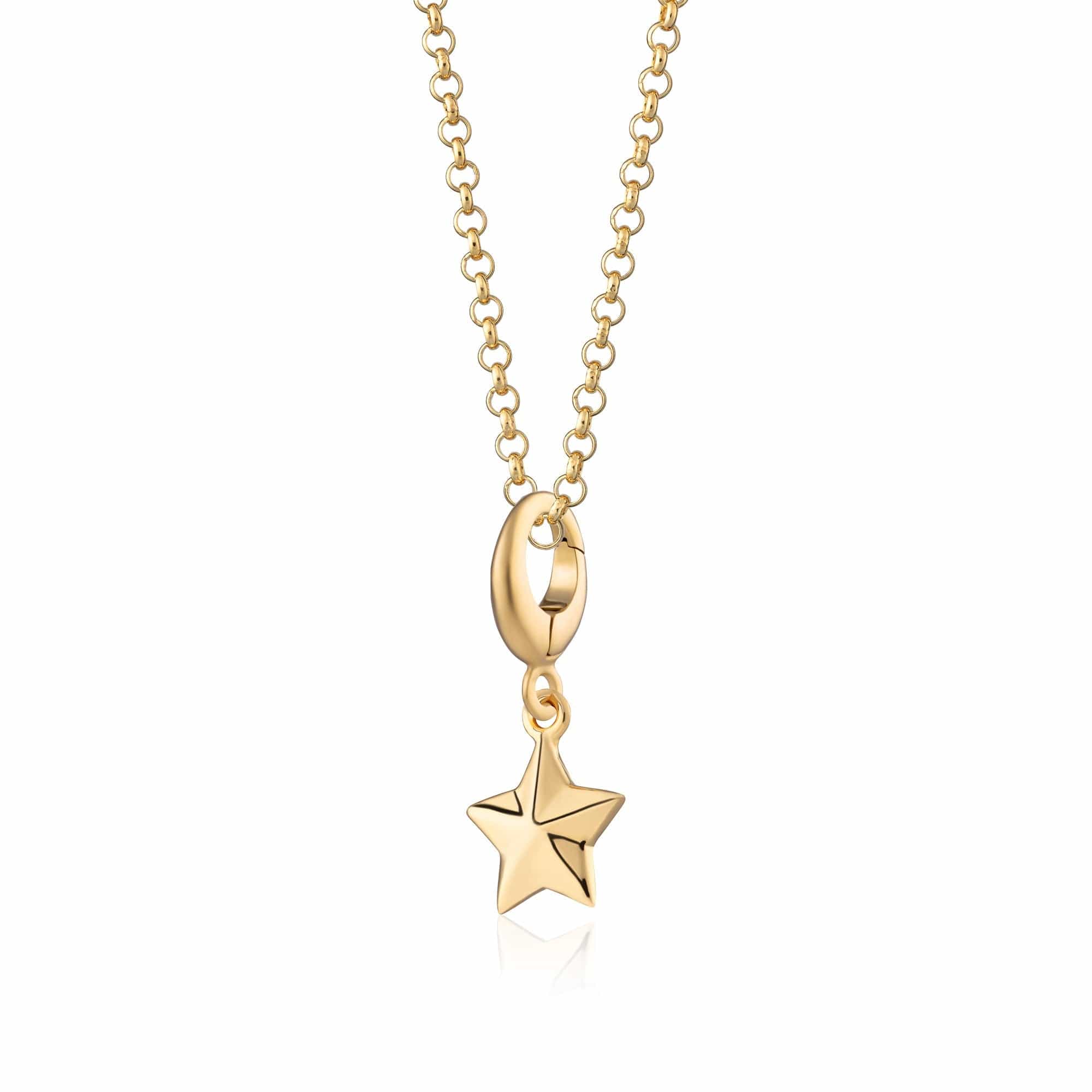 Gold Facettierter Stern Charm Halskette | Shop Nory
