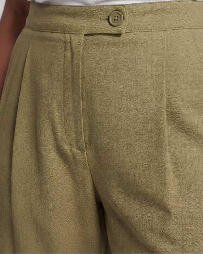 Damen High-Waist Culotte-Hose mit weitem Bein und Bügelfalte Shop Nory