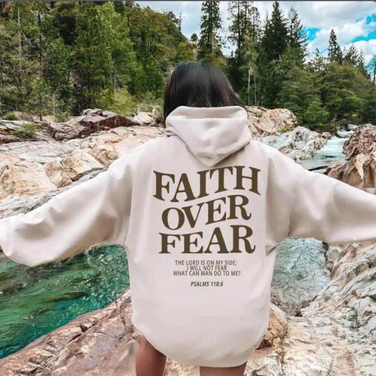 Faith – Motivierender Kapuzenpullover mit Bibelvers