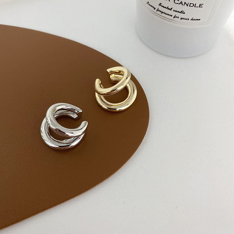 Kein Piercing Doppelring Ohrcuff | Shop Nory