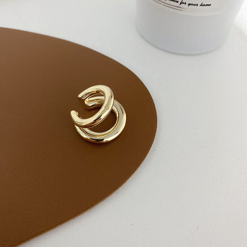 Kein Piercing Doppelring Ohrcuff | Shop Nory