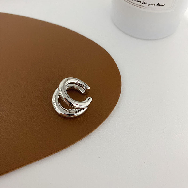 Kein Piercing Doppelring Ohrcuff | Shop Nory