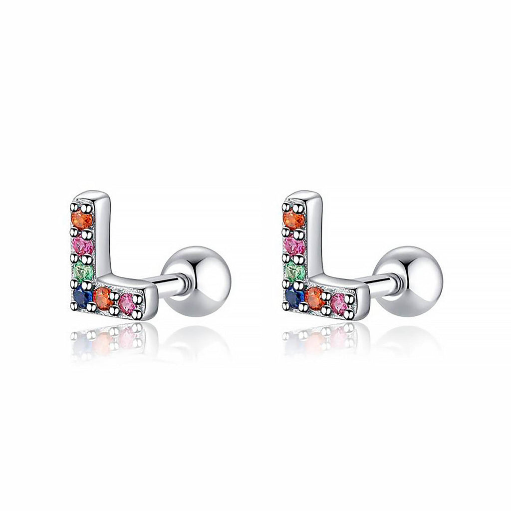 Buchstaben-Ohrringe mit Farbe - Letria | Shop Nory