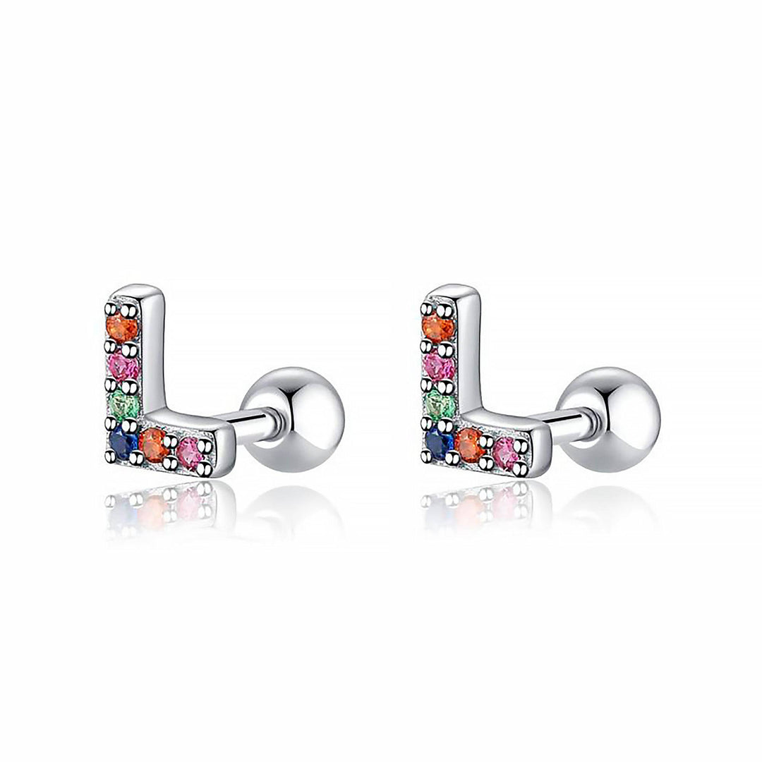 Buchstaben-Ohrringe mit Farbe - Letria | Shop Nory