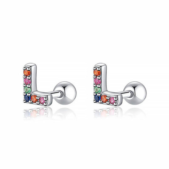Buchstaben-Ohrringe mit Farbe - Letria | Shop Nory