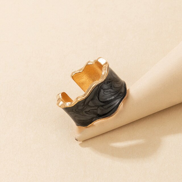 Mode Emaille Breiter Ring | Shop Nory