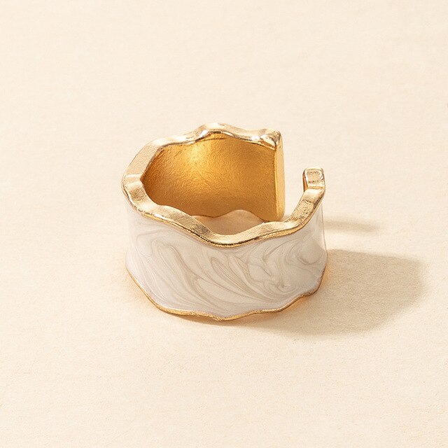 Mode Emaille Breiter Ring | Shop Nory