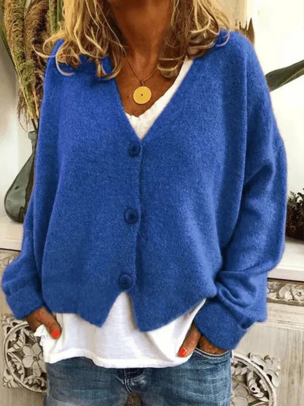 Lockere Frauen Strickjacke Pullover