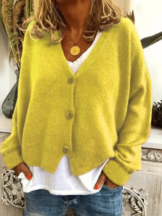 Lockere Frauen Strickjacke Pullover