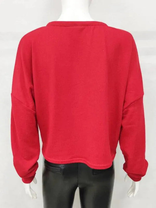 Lockere Frauen Strickjacke Pullover