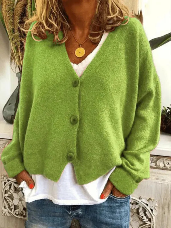 Lockere Frauen Strickjacke Pullover