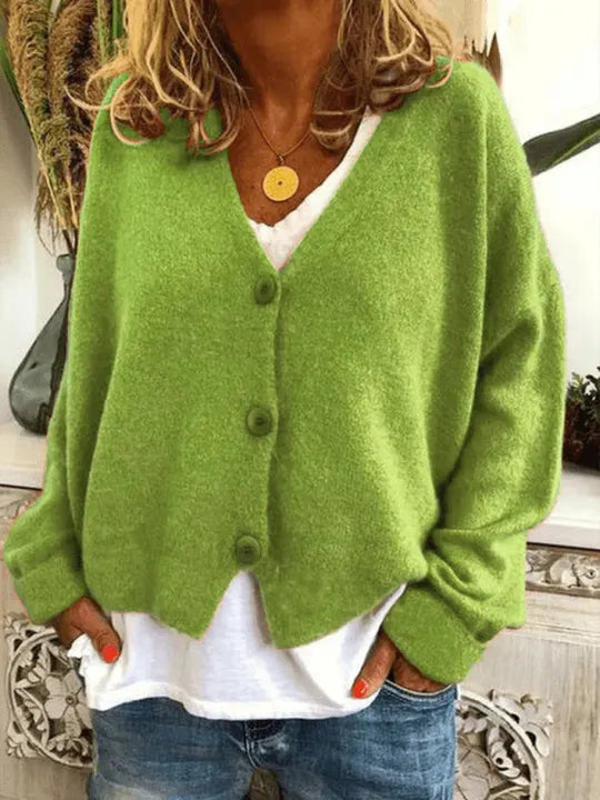 Lockere Frauen Strickjacke Pullover