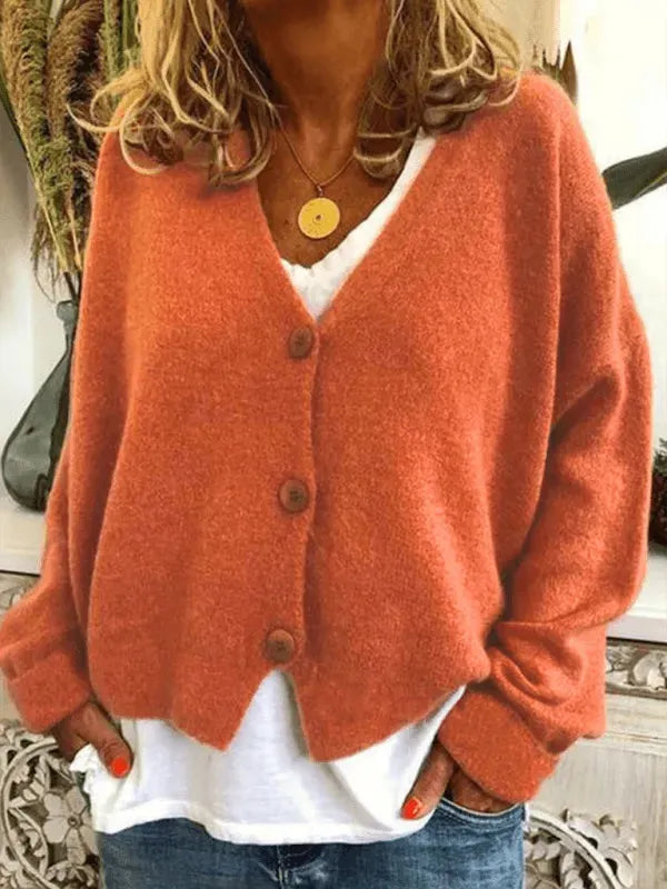 Lockere Frauen Strickjacke Pullover