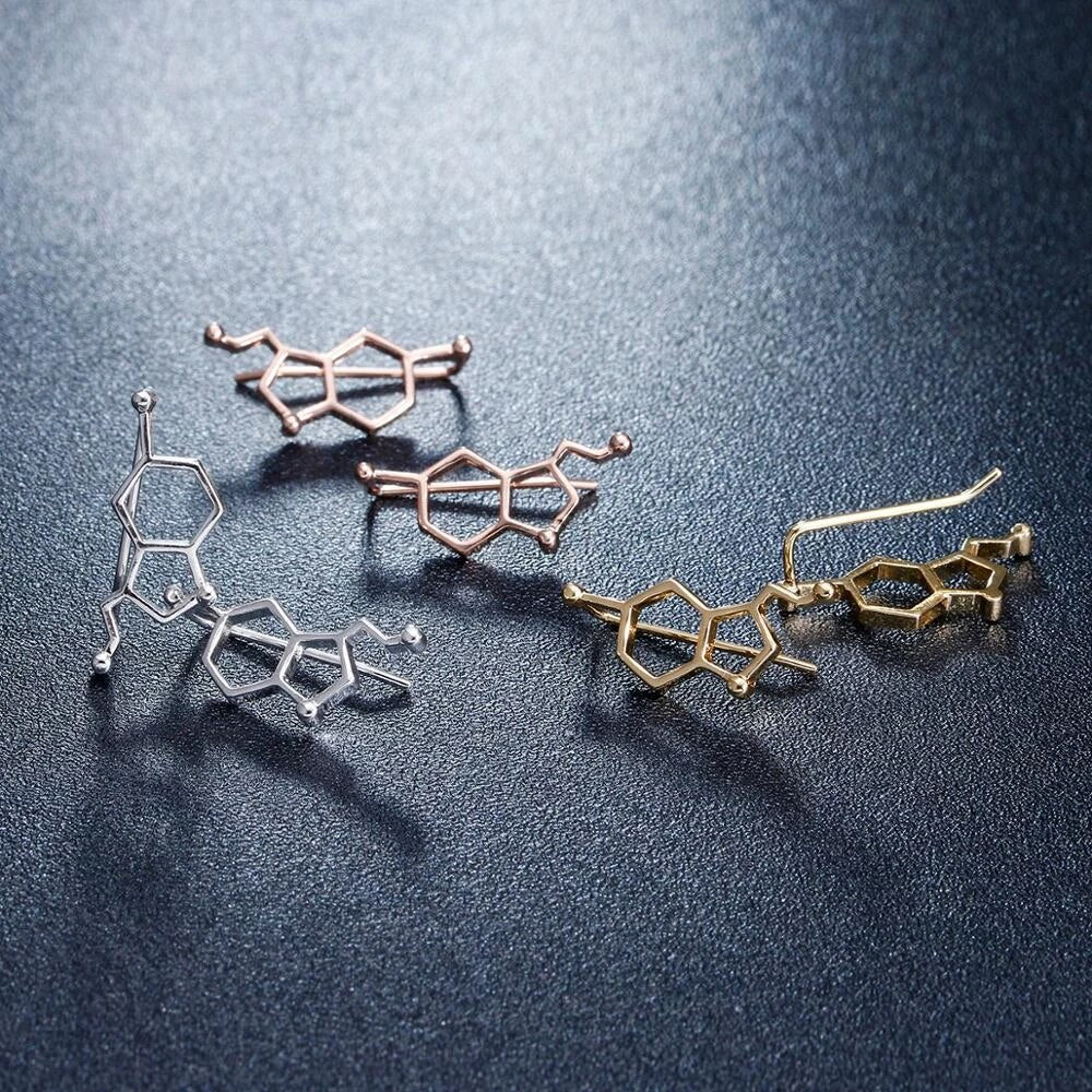 Fashion Molecule Struktur Ohrclimber Ohrringe | Shop Nory