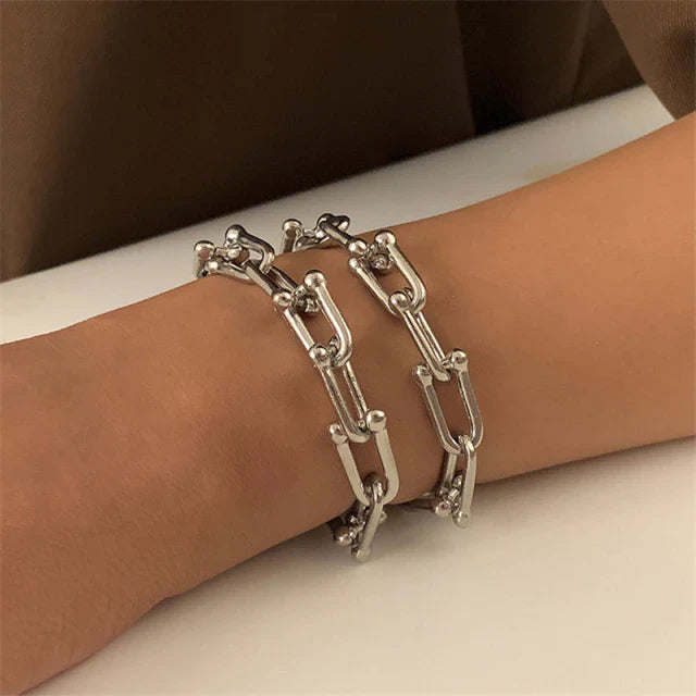 Fashion Statement Heavy Metal Bangle Bracelet | Shop Nory