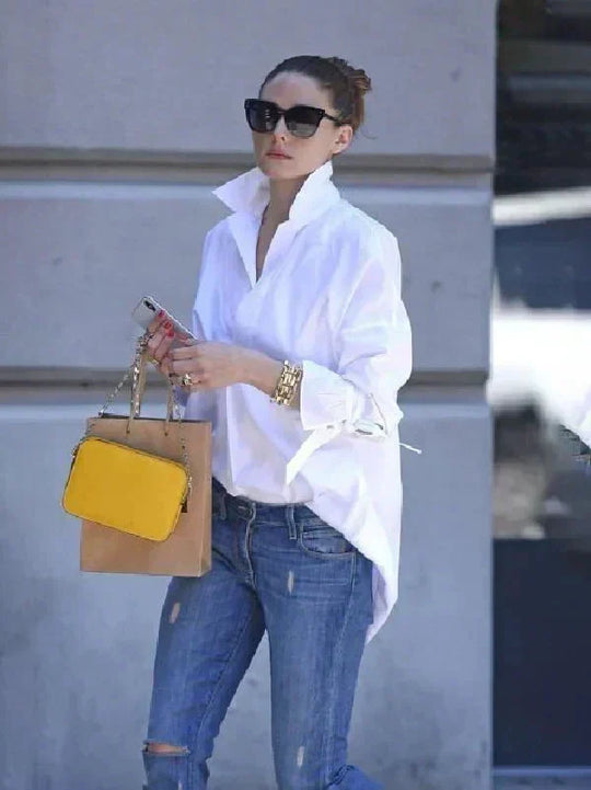 Schicke, Oversized Bluse mit Knopfleiste für Damen