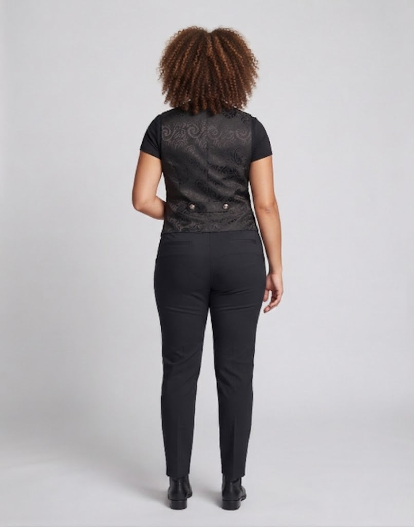 Damen eleganter Brokatweste mit kunstvollen Knöpfen Shop Nory