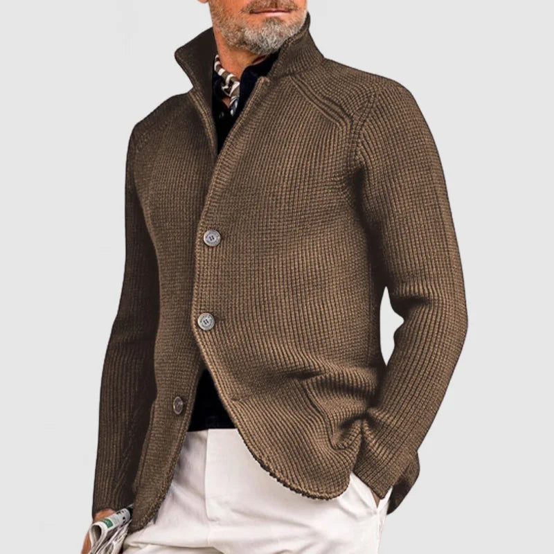 Stilvolle Herrenjacke Mit Stehkragen