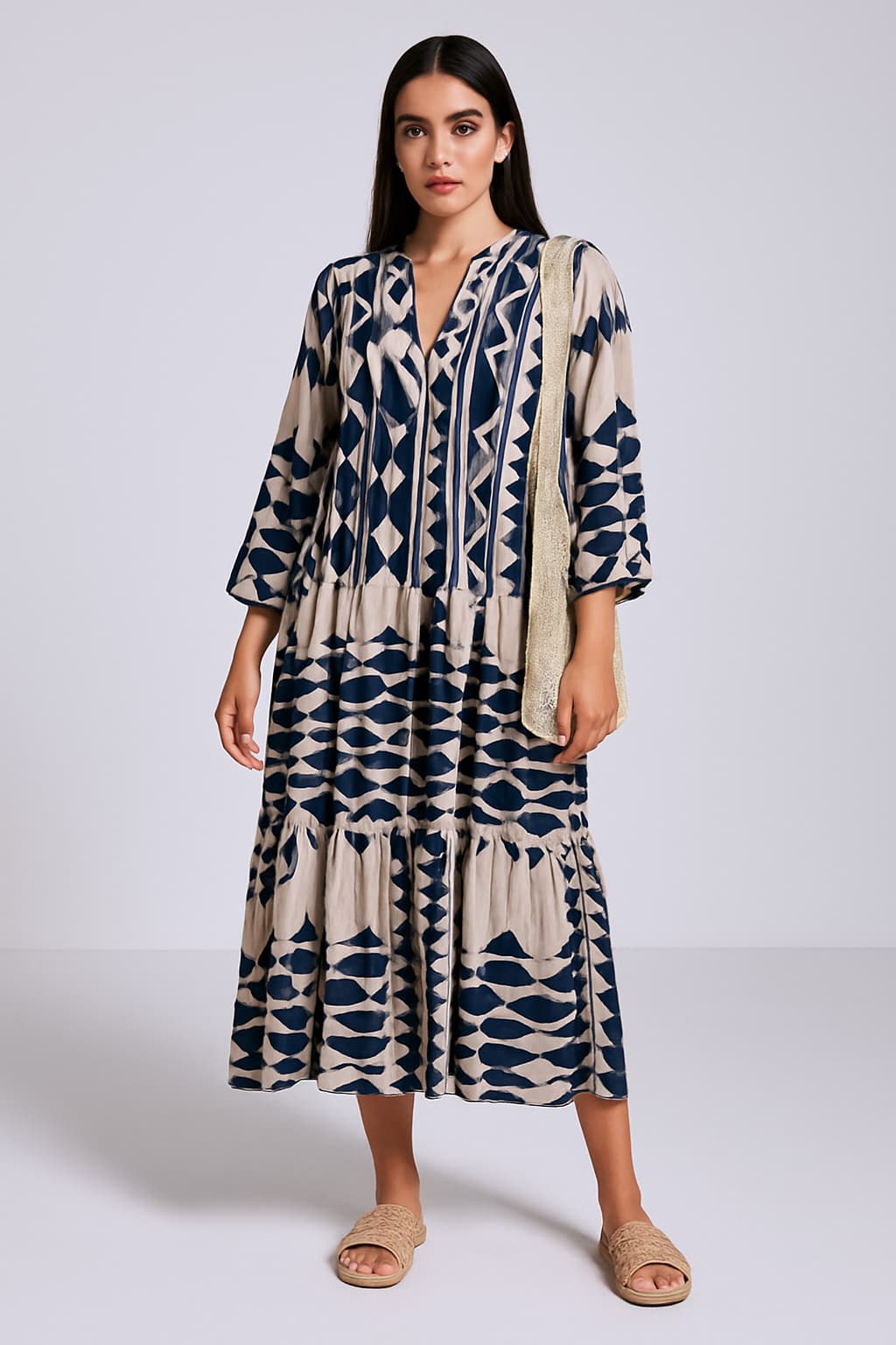 Bedrucktes Hemdkleid