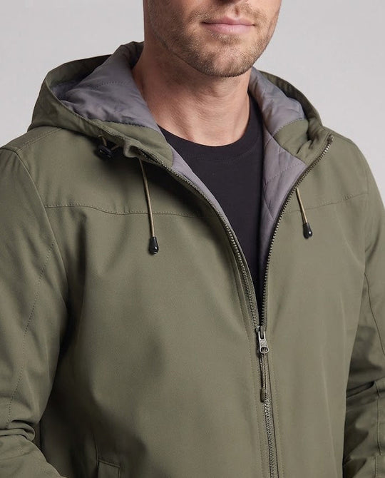 Herren Leichte wind- und wasserabweisende Kapuzen-Fieldjacke mit verstellbarer Kapuze und durchgehendem Reißverschluss Shop Nory