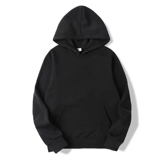 Unifarbener Kapuzenpullover Aus Baumwolle Für Frauen