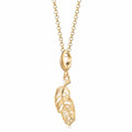 Goldfeder Anhänger Halskette | Shop Nory