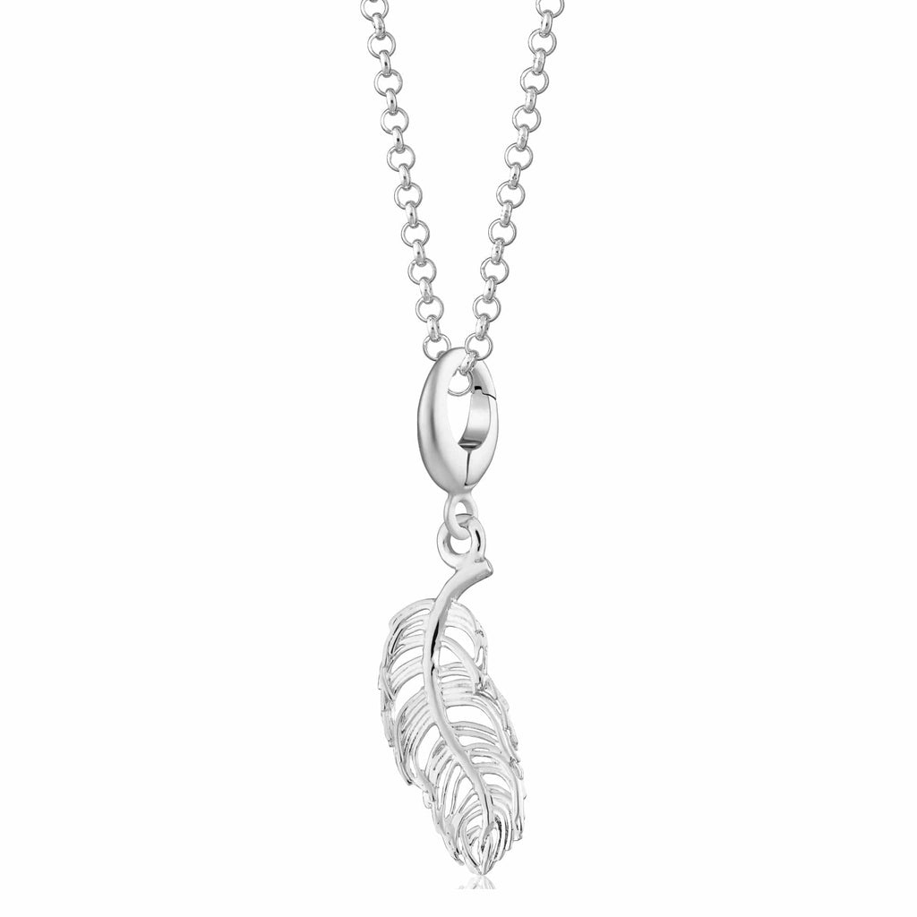 Silber Feder Charm Halskette | Shop Nory