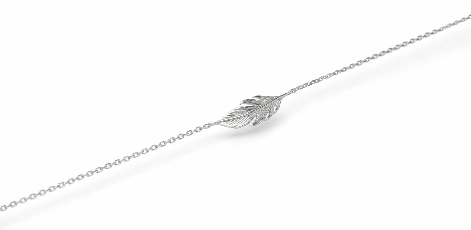 Armband mit Feder aus echtem Silber | Shop Nory